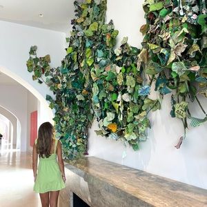 Green mini dress with details